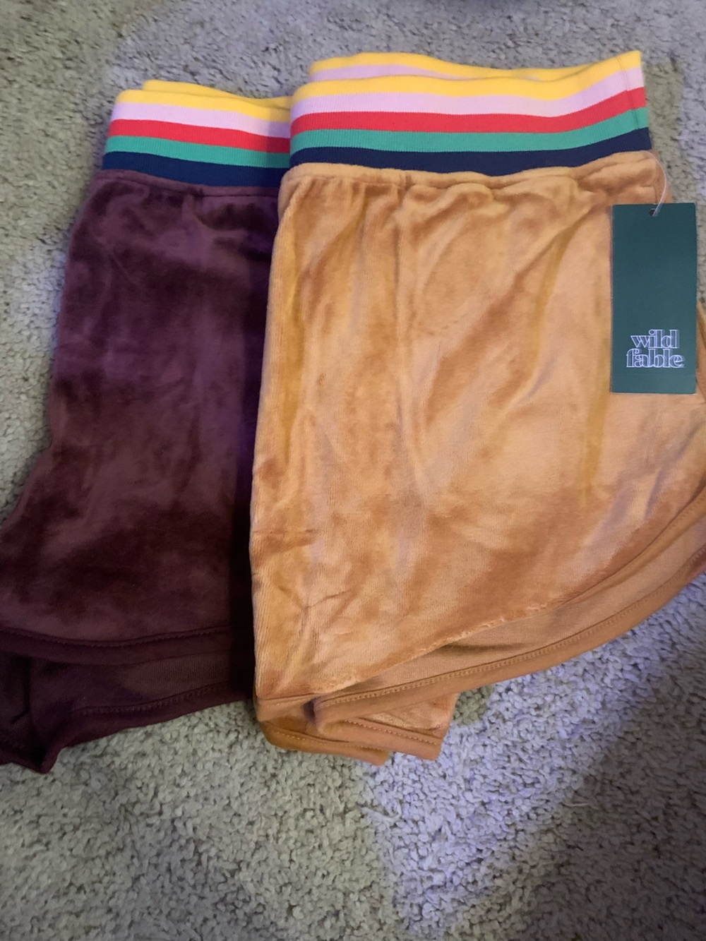 Wild Fable Women’s Velour Lounge Shorts - 2 pairs - size XS